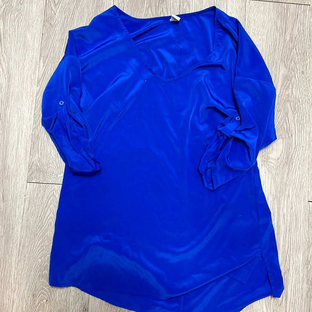 Silk Royal Blue Blouse